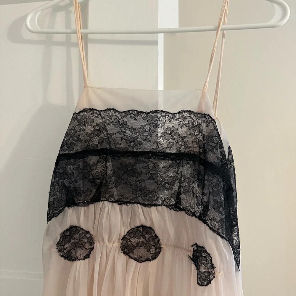 Vintage Lace Tulle Midi Dress Intimates Gown XS/S - Picture 2 of 6